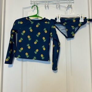 Old Navy Pineapple 2-Piece Rash Guard Swimsuit